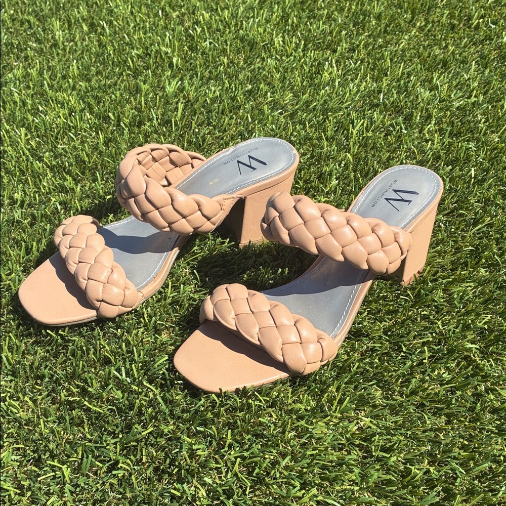 Worthington Braided Beige Heeled Sandals